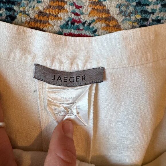 Jaeger White Linen Pants size 6 - Picture 4 of 4